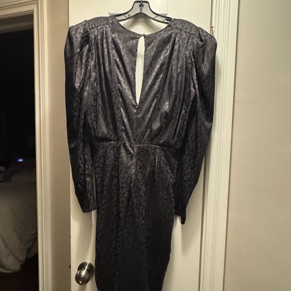 Ronny Kobo Collection Charcoal Animal Print Dress